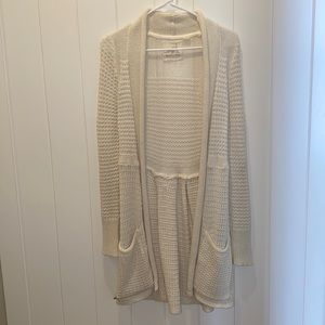 Cream Chunky open front cardigan